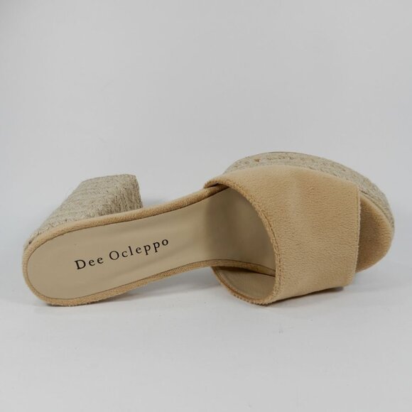 Dee Ocleppo Sunset Platform Espadrille Heel Slip on Sandals 8.5 Sand NEW $325 - Picture 9 of 16